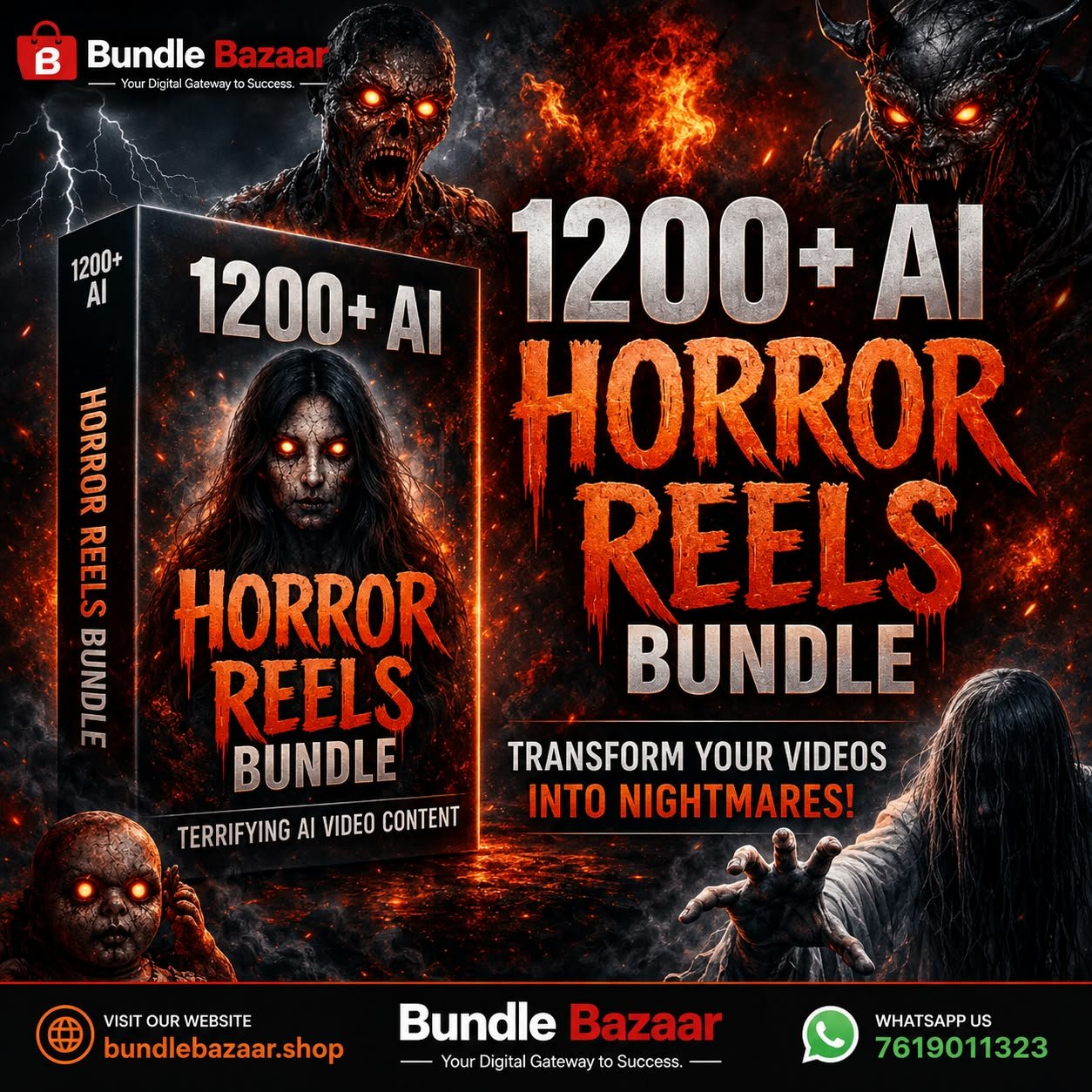 1200+ Ai Horror Reels Bundle